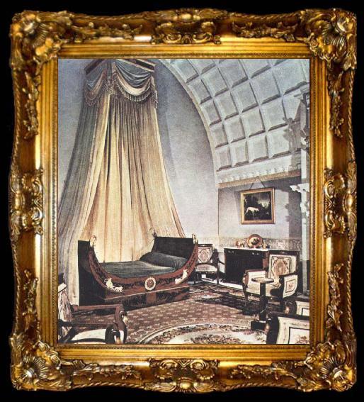 framed  unknow artist den sk empirestilen kom pa modet under napoleons tid, ta009-2